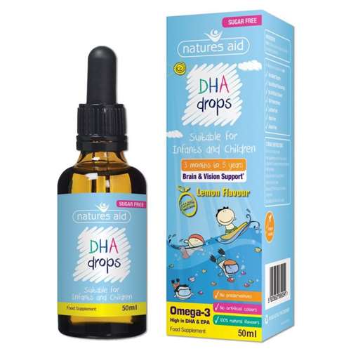 Natures Aid Mini Drops Dha Drops 3 Months To 5 Years 50ml