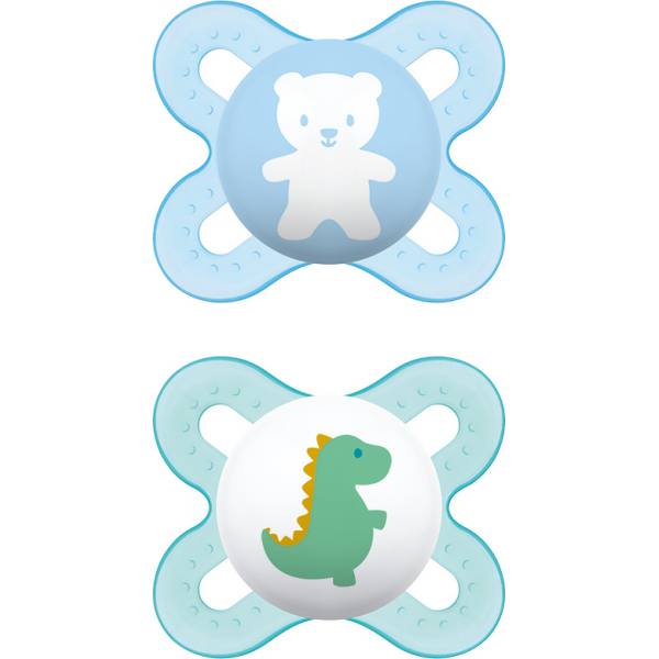 Mam Start Blue Silicone, Soother, 2 x 0-2m