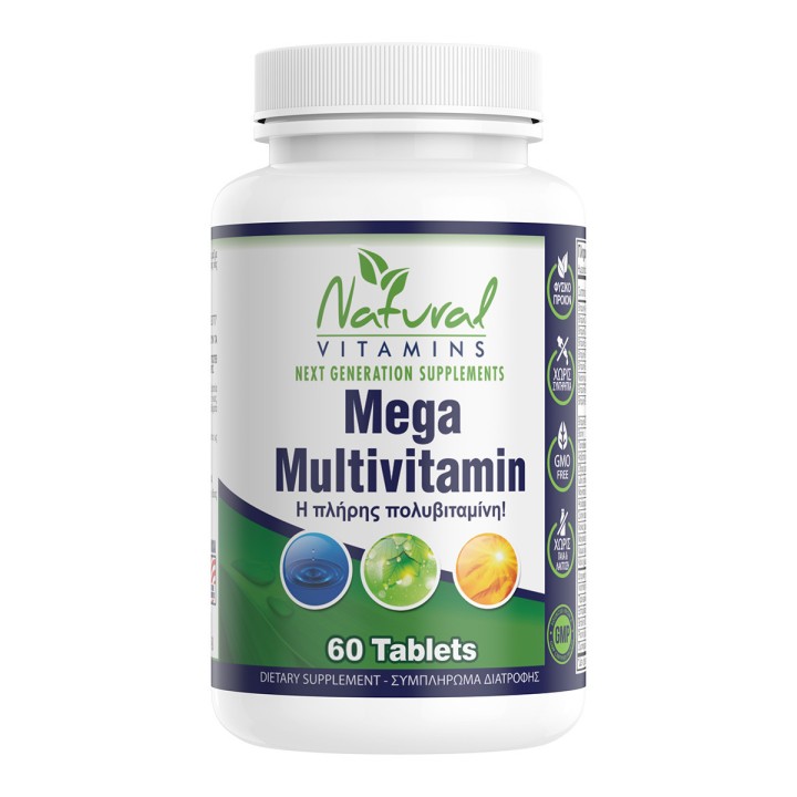 Natural Vitamins Mega Multivitamin 60 Tabs