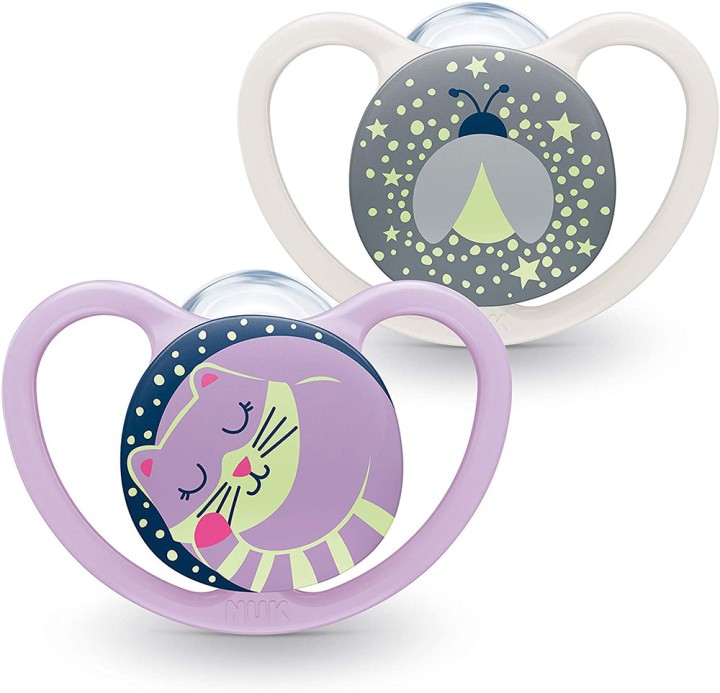 Nuk Sil Baby Teether S1 Space Night Design Girl 2 Box