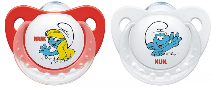 Nuk Silicone Soother 0-6 Smurfs