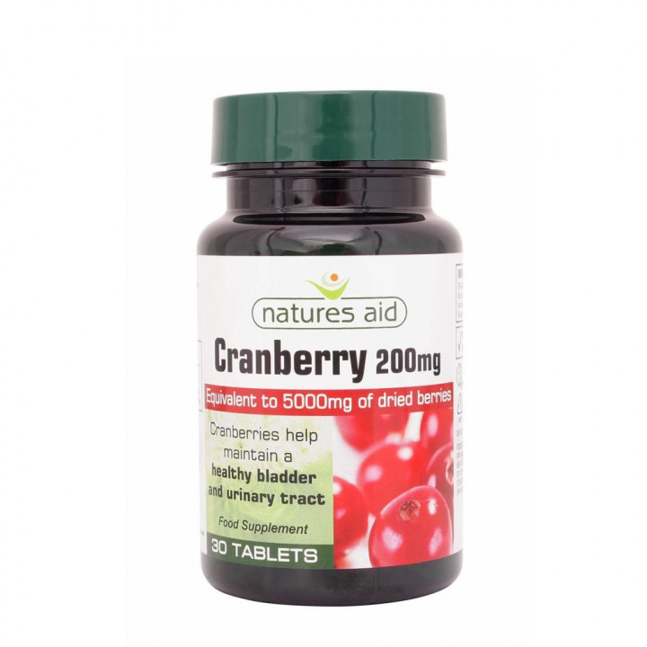 Natures Aid Cranberry 200Mg 30 Tablets