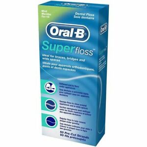 Oral-B Mint Super Floss 50 Pre-Cut Strands