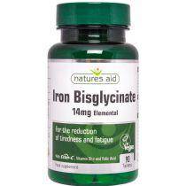 Natures Aid Iron Bisglycinate With Ester-C & Vitamin B12 For The Reduction Of Tiredness & Fatigue 90 Tablets