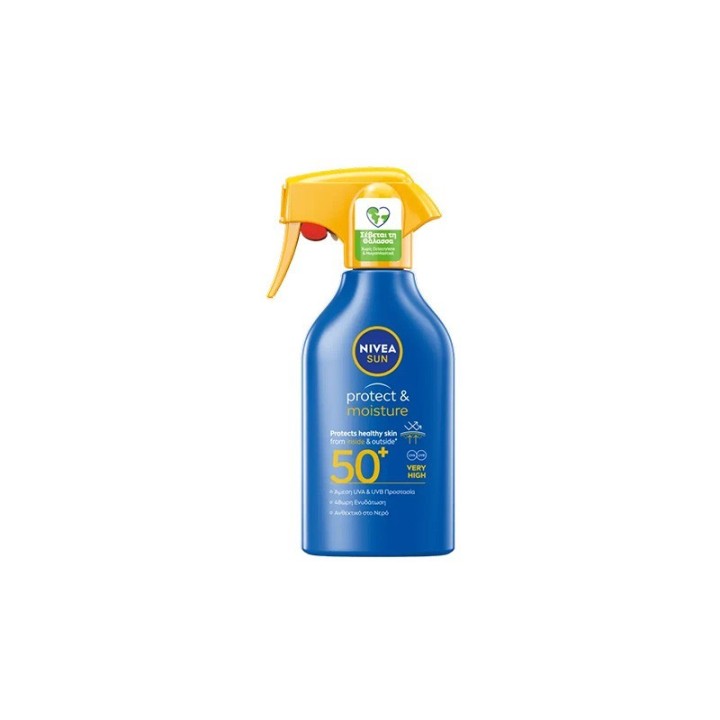 Nivea Sun Protect & Moisture Spray Spf50 Sunscreen Spray For Face & Body Care 5 In 1 270Ml