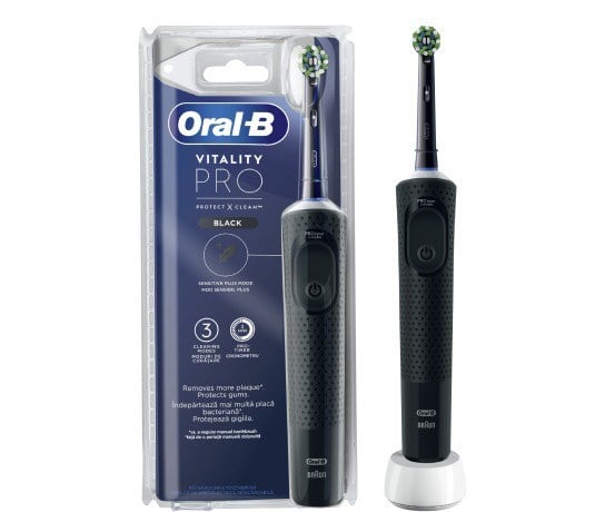 Oral-B Vitality Pro Protect & Clean Black Electric Toothbrush 1Pc