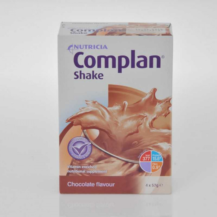 Nutricia Complan Shake Chocolate Flavour 4X57Gr