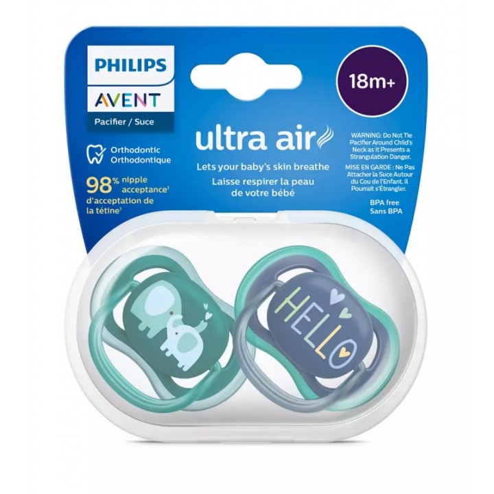 Philips Avent Scf349 18 Ultra Air Soothers Boy 18M+ 2Pcs