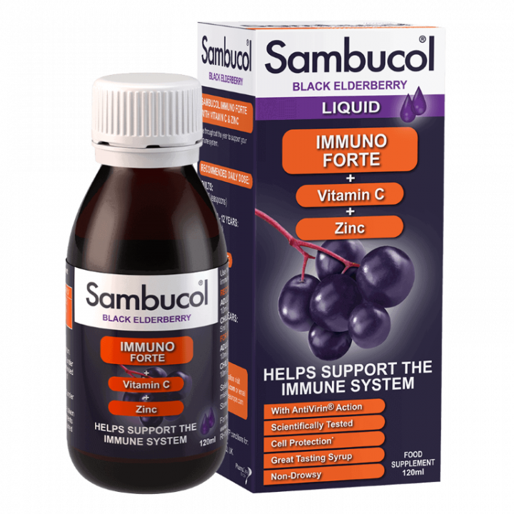 Sambucol Immuno Forte Immune System Support Black Elderberry Liquid 120ml