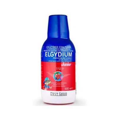 Elgydium Junior Mouthwash 7-12 Years Red Fruit Flavor 500Ml