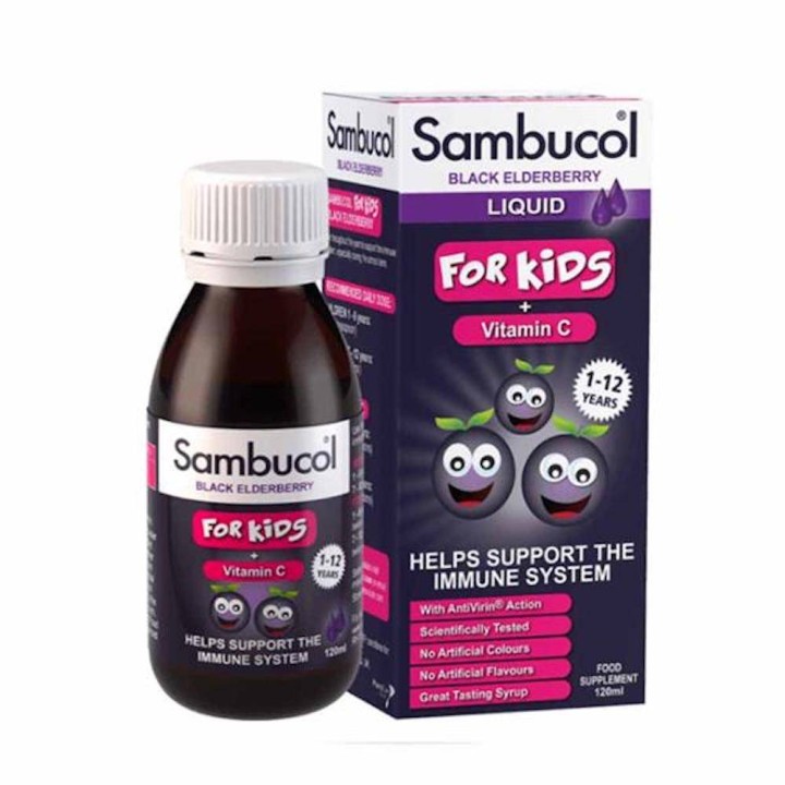 Sambucol Kids Supplements 1-12 Years Old Immune System Support Black Elderberry 230ml