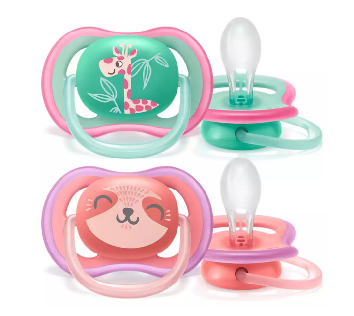 Philips Avent Ultra Air Pacifier 18M+ Green Pink X2