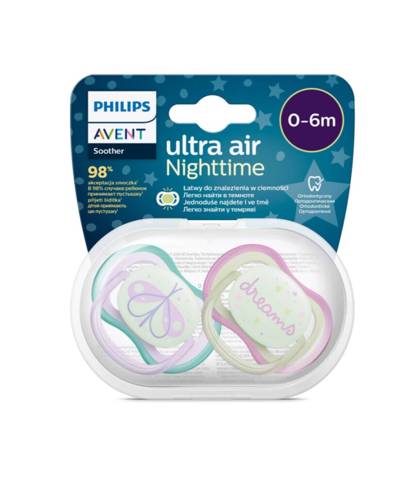 Philips Avents Scf376 19 Ultra Air Nighttime Girl 0 6M 2Pcs