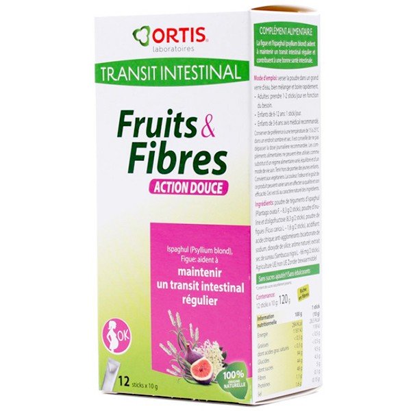 Ortis Fruits & Fibres Double Action 10g - Sticks 12