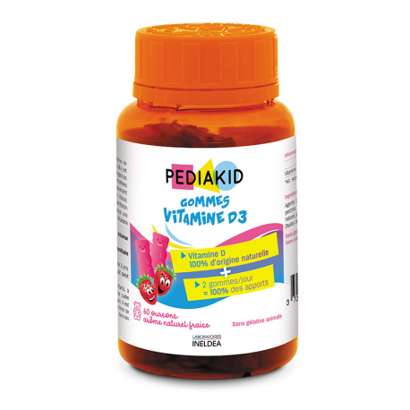 Pediakid Gommes Vitamin D3 60 Chewable Gummies