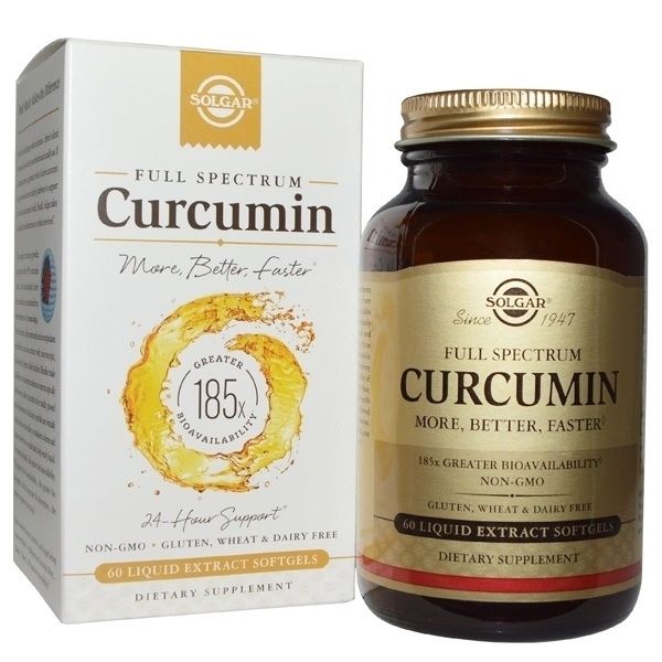 Solgar Curcumin Full Spectrum. Powerful Antioxidant 30 Soft Gels
