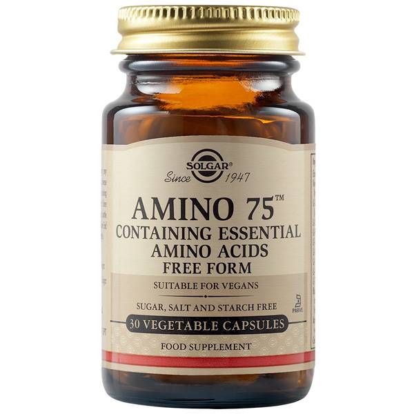 Solgar Amino 75 Containing Essential Amino Acids 30 Capsules
