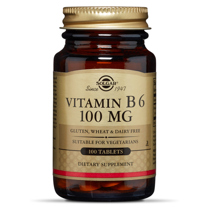 Solgar Vitamin B6 100Mg For The Support Of Neural System& Psychological Functions 100Tablets