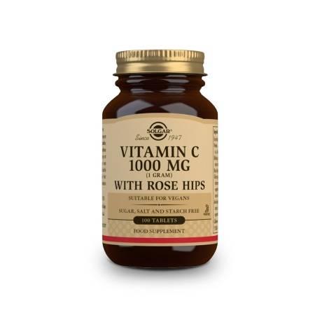 Solgar Vitamin C 1000Mg With Rose Hips 100Tablets