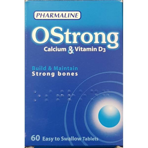 Ostrong Calcium + Vitamin D3 60 Tablets For Healthy Bones