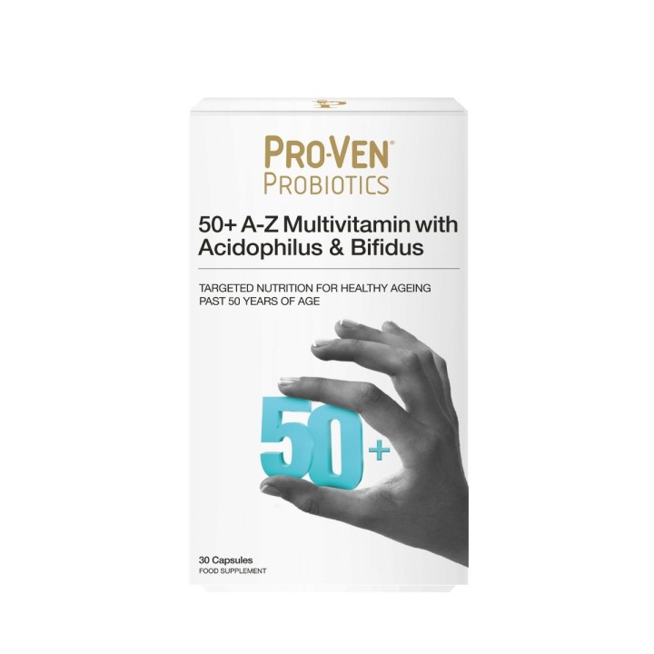 Proven Probiotics 50+, A–Z Multivitamin With Acidophilus & Bifidus, 30 Capsules