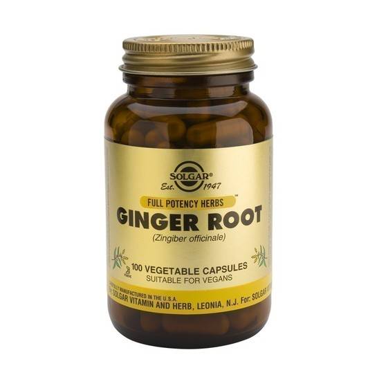 Solgar Ginger Root Extract For The Relief Of Digestive Problems Like Nausea Indigestion 100 Capsules
