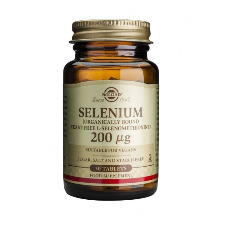 Solgar Selenium 200Mg Antioxidant & Supports Immune System 50 Tablets