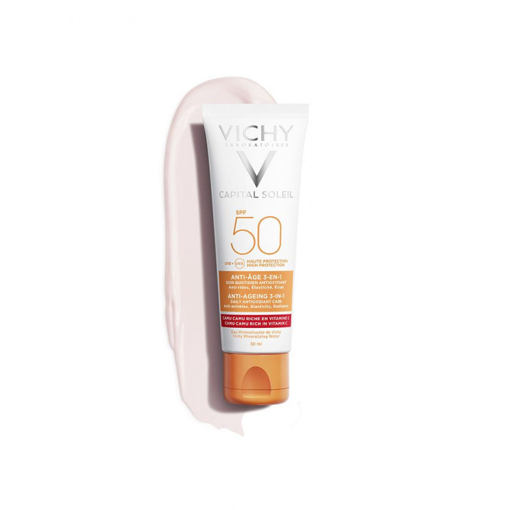 Vichy Capital Soleil Anti-Ageing 3 In 1 Sunscreen Spf50 50ml