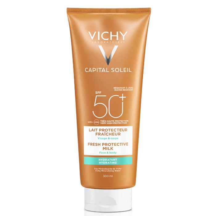 Vichy Capital Soleil Fresh Protective Milk Sunscreen Spf 50+ 300ml