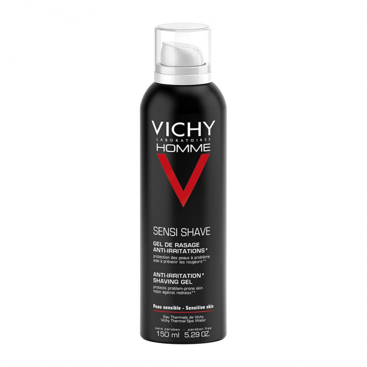 Vichy Homme Sensitive Shave Gel For Sensitive Or Problematic Skin 150ml
