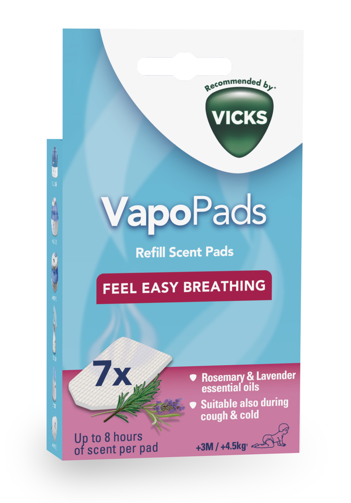 Vicks Vapo Rosemary & Lavender, Pads, 7 x 3m+/4.5kg+