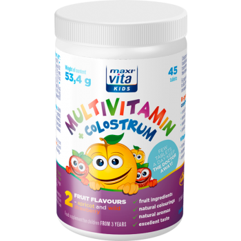 Maxivita Kids Multivitamin + Colostrum For Childern 3Years + Apricot And Strawberry Flavor