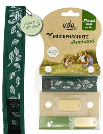 KDA Antimosq Mosquito Repellent Wristband Green