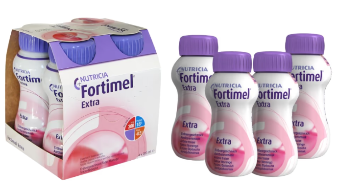 Nutricia Fortimel Extra Strawberry Protein Drink 4X200ml
