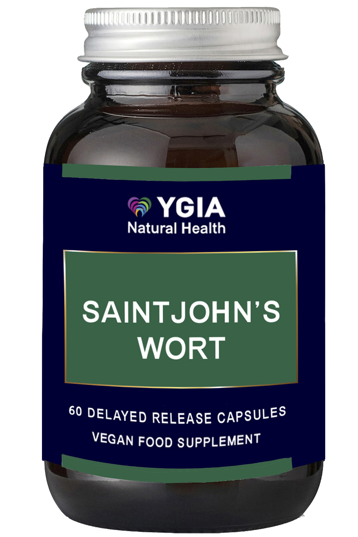 ST. JOHN'S WORT ♦ 60 Veg Caps X 500mg  ♦ Amber Glass Bottles ♦ 100% Natural ♦ Non-GMO ♦ Gluten & Dairy Free ♦ No Additives