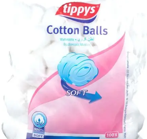 Tippys Coloured Cotton Balls X100