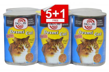 Cat Desmi Fish Chunks In Gravy 410G (5+1 Free)