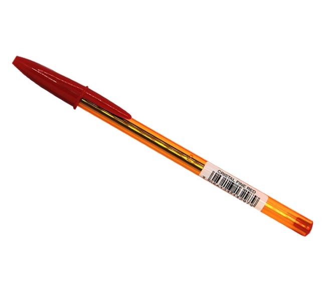 Bic Writing Pen Cristal Ball Point Fine Writing Pen 0.8Mm Red Ink Colour