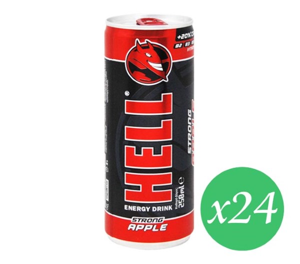 HELL energy drink 24x250ml - apple