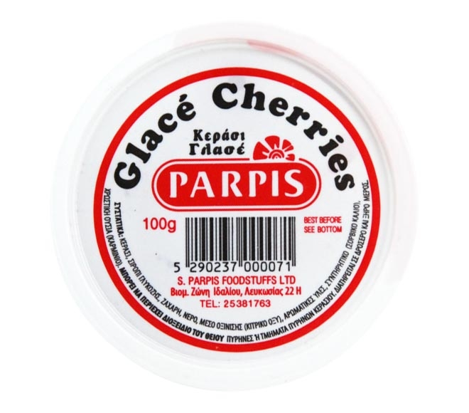 Parpis Glazed Cherries Red 100G