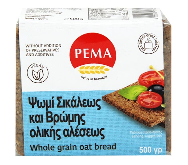 Pema Whole Grain Oat Bread 500G