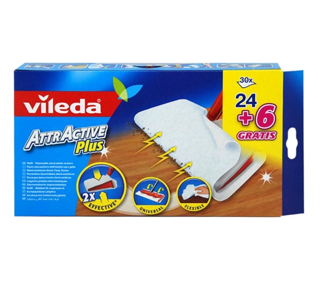 Vileda Attractive Hand Duster Refill 30Pcs (24+6 Free)
