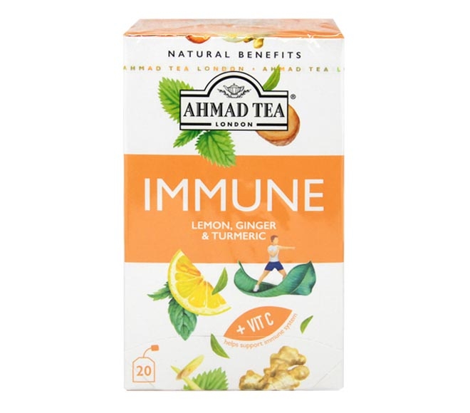 Tea Ahmad Natural Immune With Lemon Ginger & Turmeric (20Pcs) 30G
