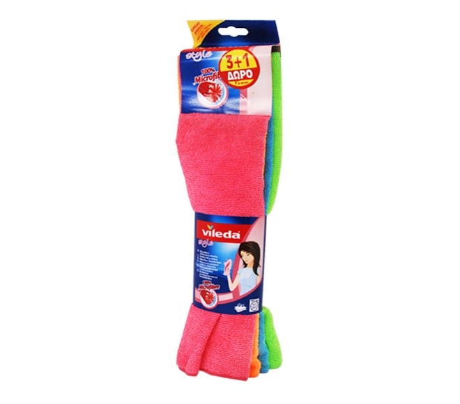 Cloth Vileda Microfibre 4Pcs (3+1 Free)
