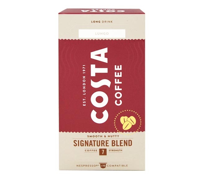 Costa Coffee Lungo Signature Blend 57G - (10 Caps - Intensity 7)