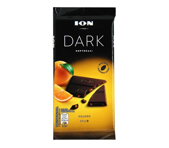 Ion Dark Chocolate 90G - Orange