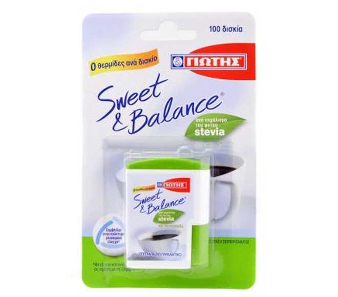 Sweetener Yiotis Sweet & Balance Stevia Tablets 100Pcs 6.5G