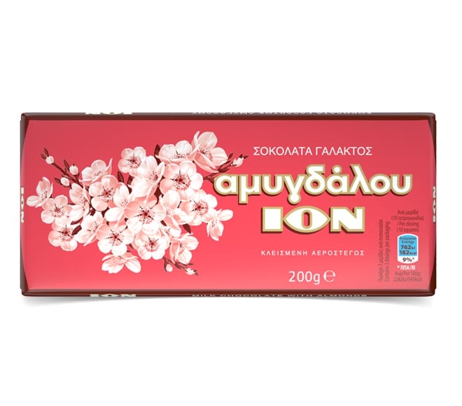 Ion Milk Chocolate 200G - Whole Almonds
