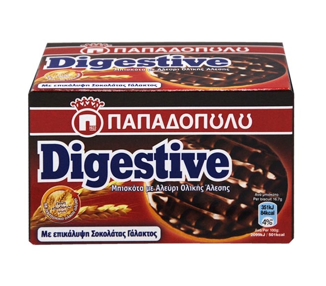 Papadopoulos Digestive With Milk Chocolate 200G