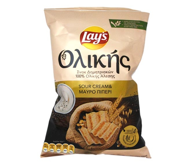 Lays Wholegrain Snacks Sour Cream & Pepper 95G